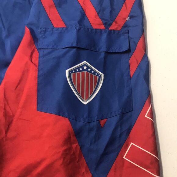 Men's 38 USA FLAG Board Shorts Red White Blue - Picture 3 of 5